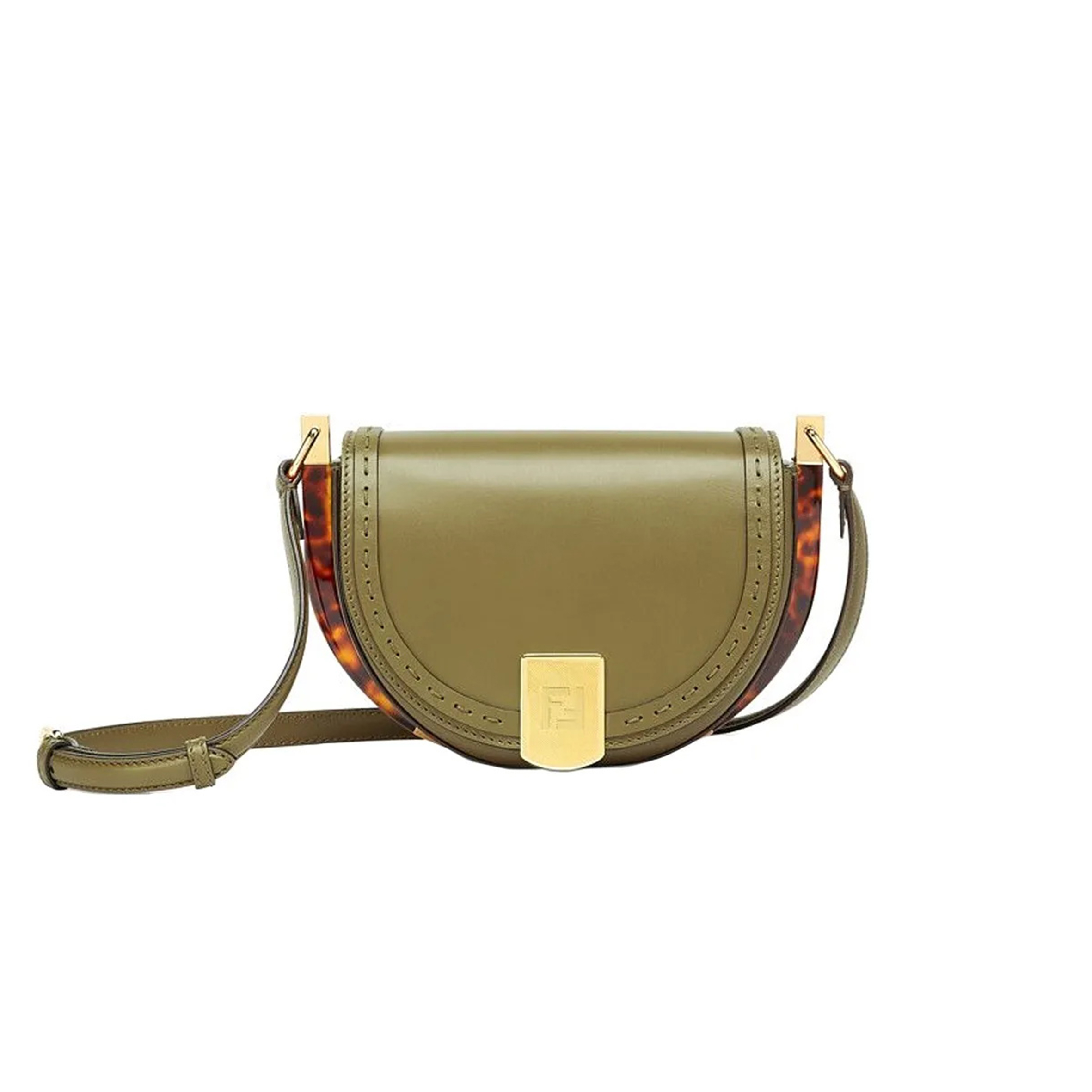 FENDI VITELLO KING PLEXIGLASS MOONLIGHT SHOULDER BAG 8BT346ABVLF1D3Q (19*14*8cm)